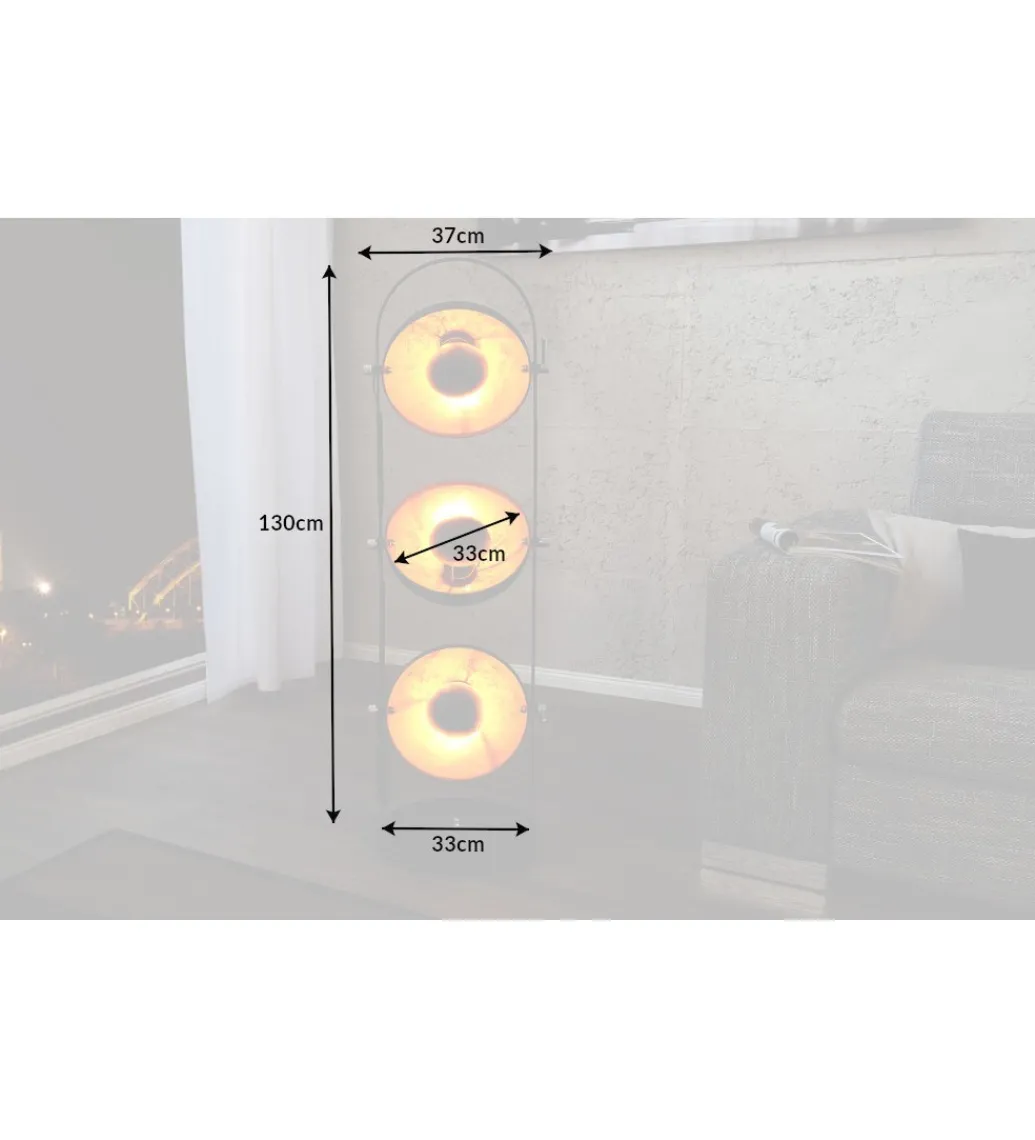Lampa podłogowa Studio czarno złota*Invicta Interior Sale