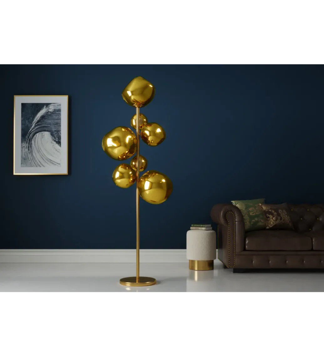 Lampa stojąca LIQUID DIAMOND 170 cm złota*Invicta Interior - przedsprzedaż