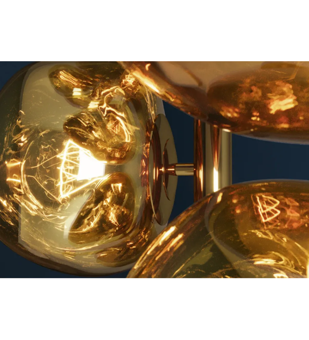 Lampa stojąca LIQUID DIAMOND 170 cm złota*Invicta Interior - przedsprzedaż