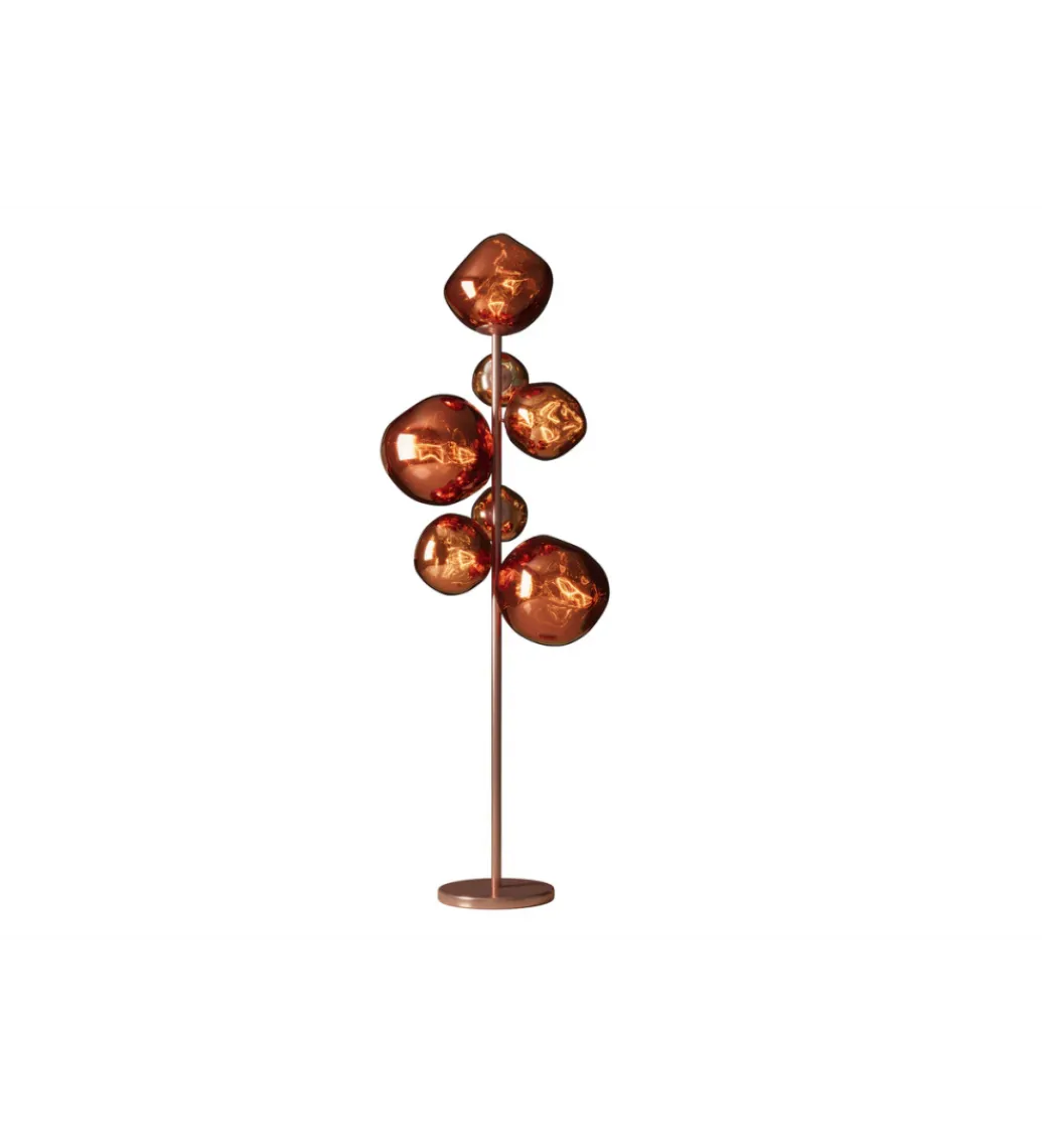 Lampa stojąca LIQUID DIAMOND 170 cm stalowa miedź*Invicta Interior - przedsprzedaż Online