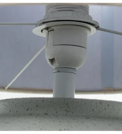 Lampa stołowa ABARLE ceramika antyczna biel*Exclusivas