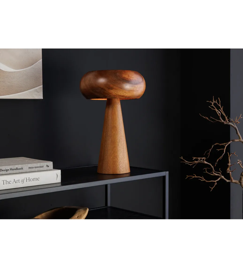 Lampa stołowa ALVA 36 cm drewno akacja*Invicta Interior - przedsprzedaż Discount
