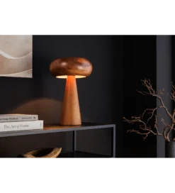 Lampa stołowa ALVA 36 cm drewno akacja*Invicta Interior - przedsprzedaż Discount