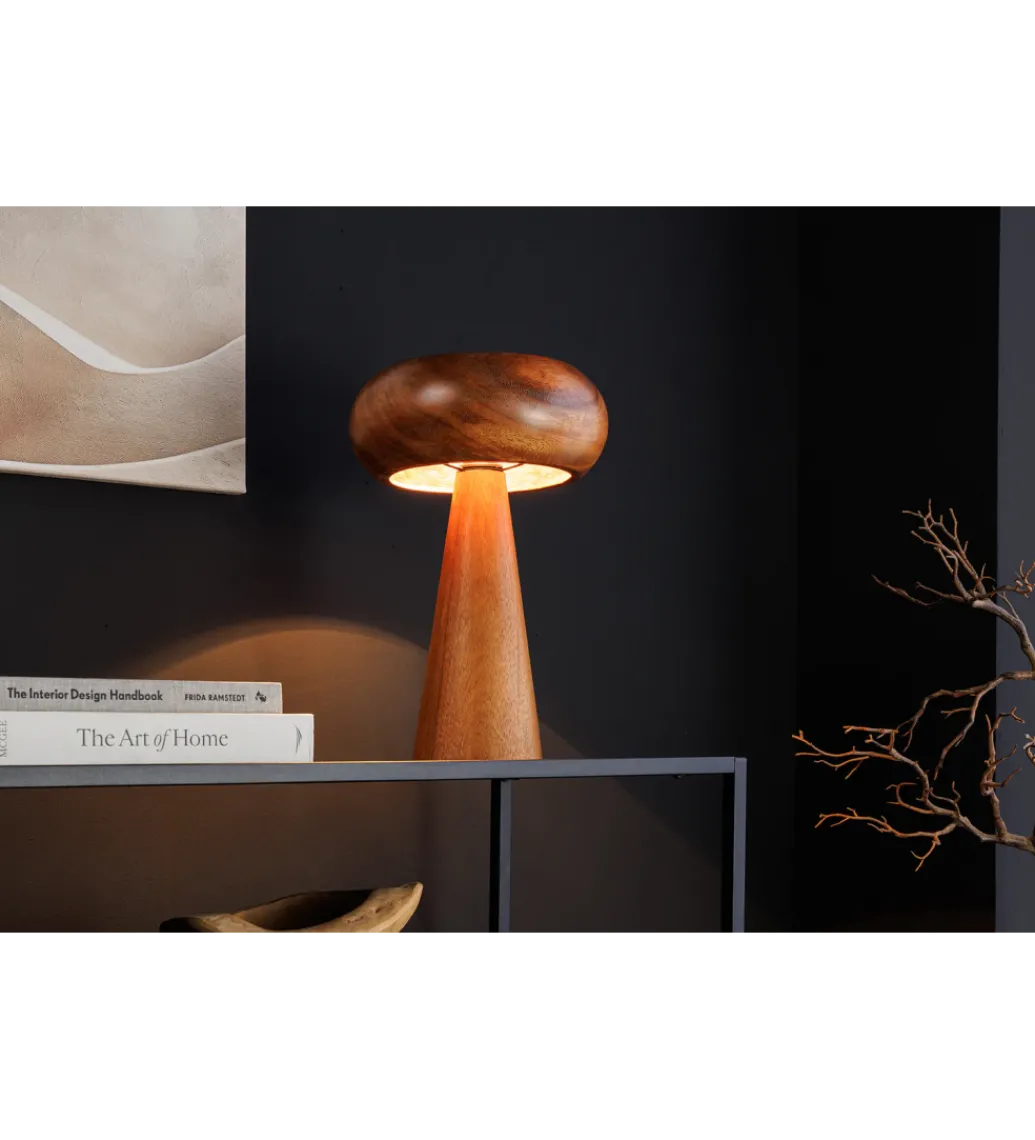 Lampa stołowa ALVA 36 cm drewno akacja*Invicta Interior - przedsprzedaż Discount