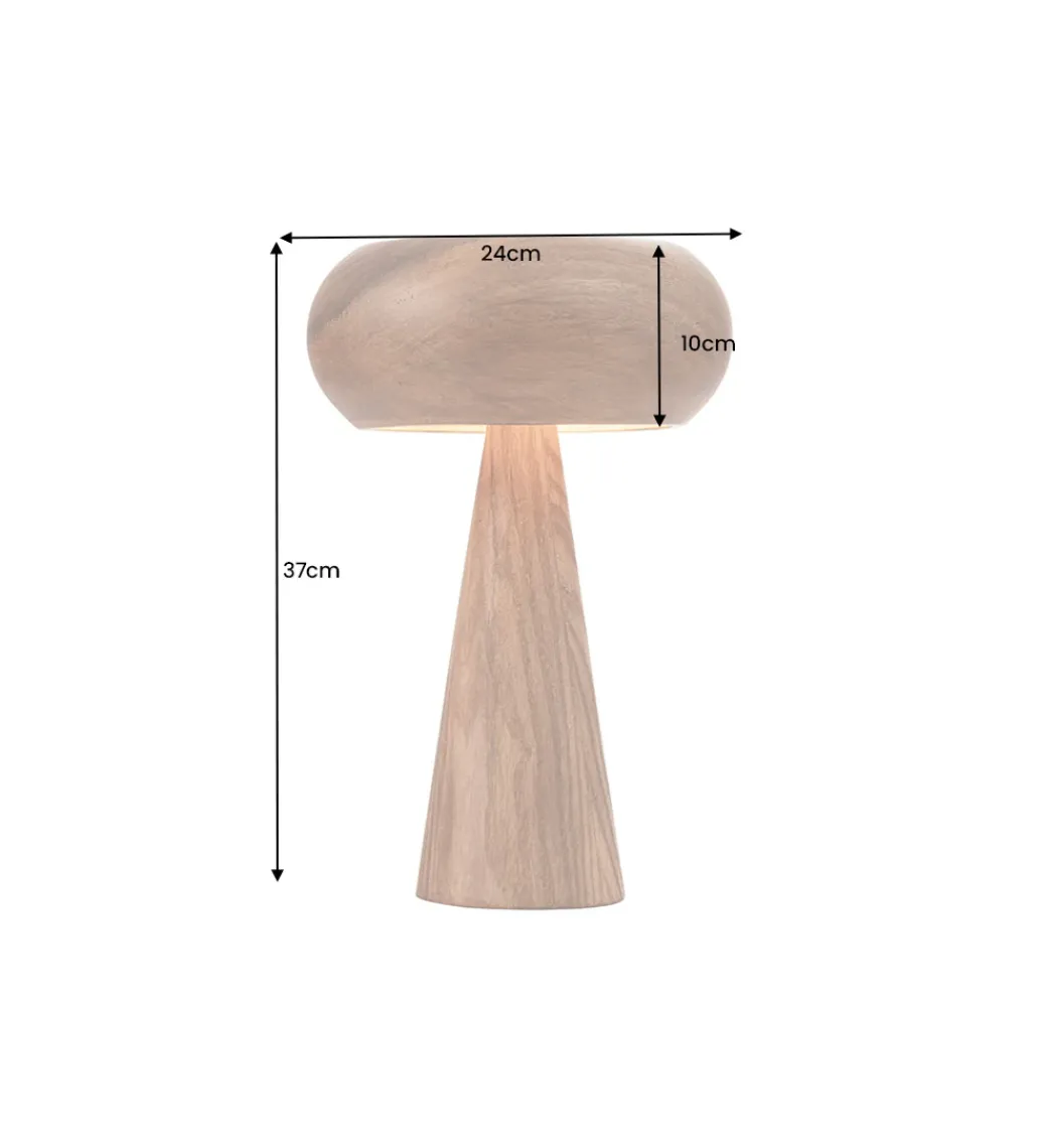 Lampa stołowa ALVA 36 cm drewno akacja*Invicta Interior - przedsprzedaż Discount