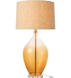 Lampa stołowa AMBER 85 cm szklana*J-Line Discount
