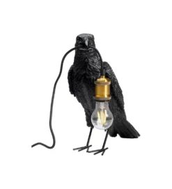 Lampa stołowa Animal Crow 34 cm czarna*KDesign Sale