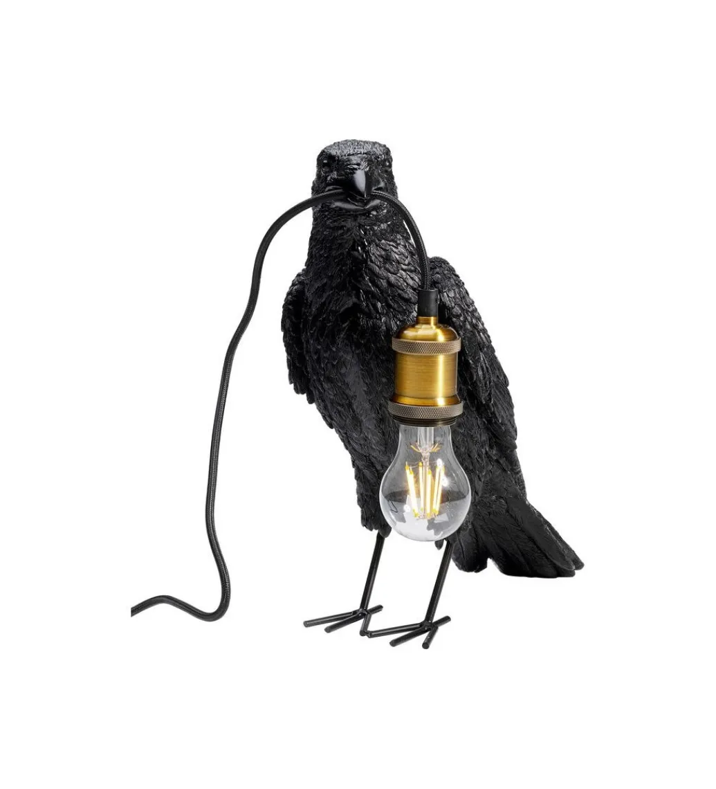Lampa stołowa Animal Crow 34 cm czarna*KDesign Sale