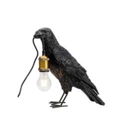 Lampa stołowa Animal Crow 34 cm czarna*KDesign Sale