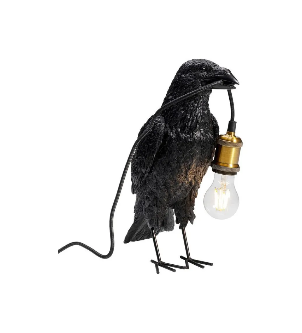 Lampa stołowa Animal Crow 34 cm czarna*KDesign Sale