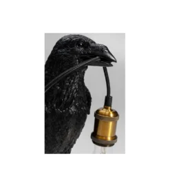 Lampa stołowa Animal Crow 34 cm czarna*KDesign Sale