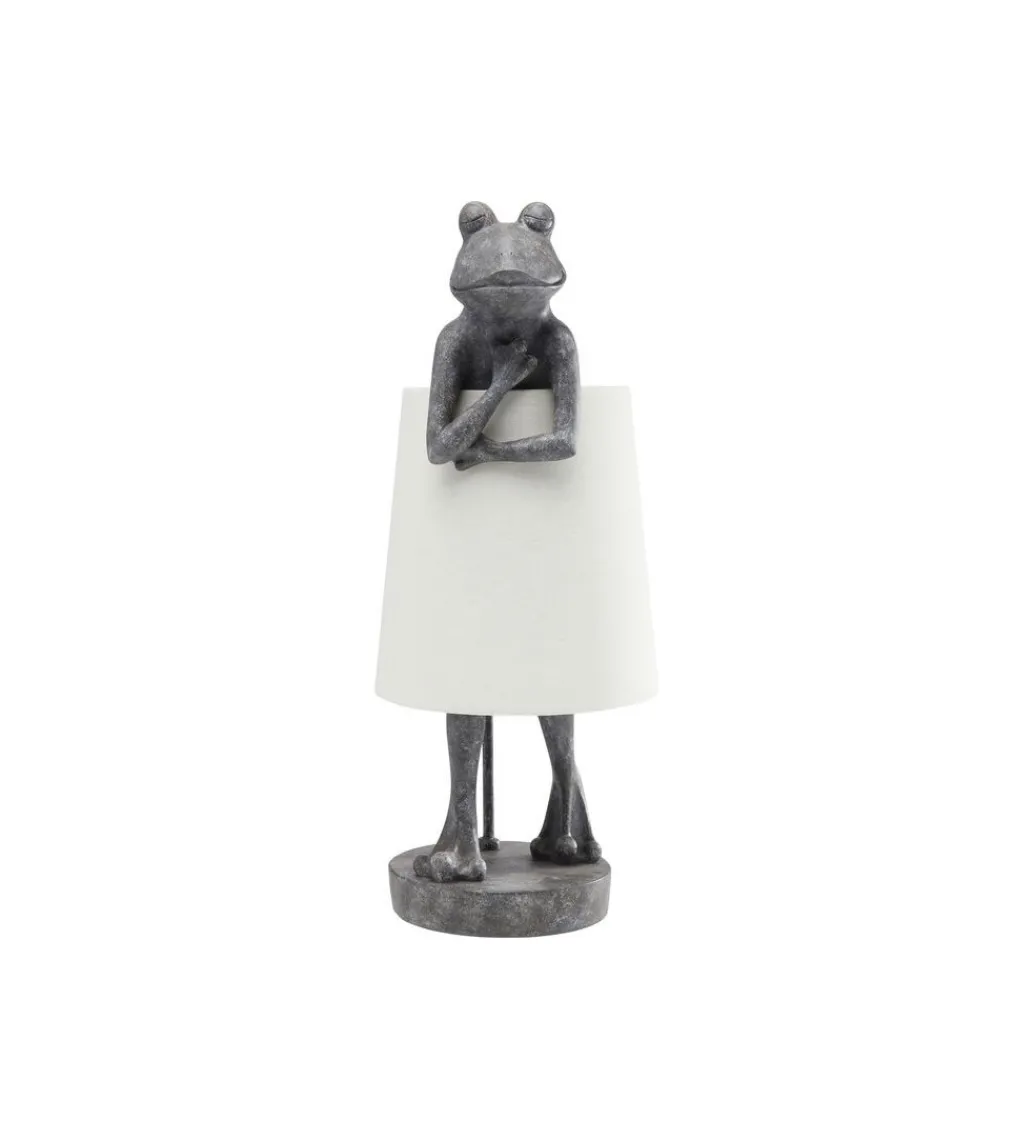 Lampa stołowa Animal Frog 58 cm szaro biała*KDesign Clearance