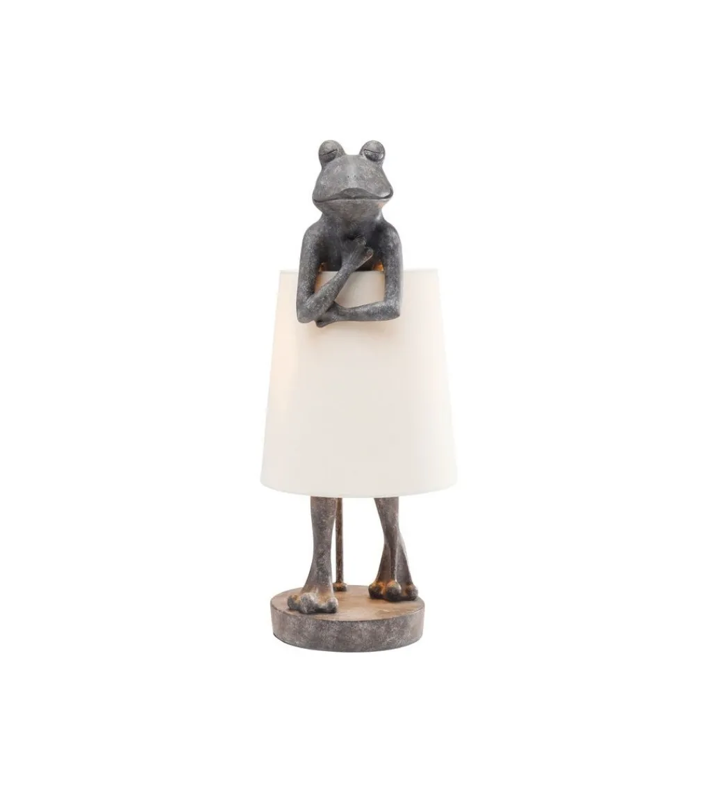 Lampa stołowa Animal Frog 58 cm szaro biała*KDesign Clearance