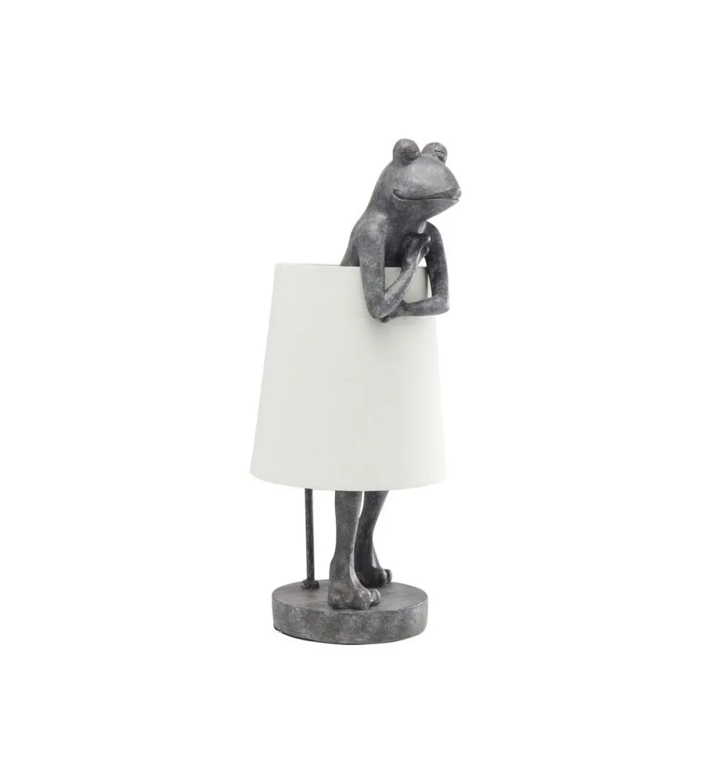 Lampa stołowa Animal Frog 58 cm szaro biała*KDesign Clearance