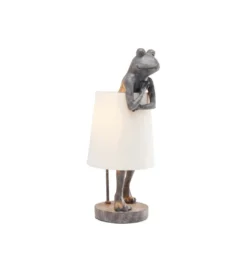 Lampa stołowa Animal Frog 58 cm szaro biała*KDesign Clearance