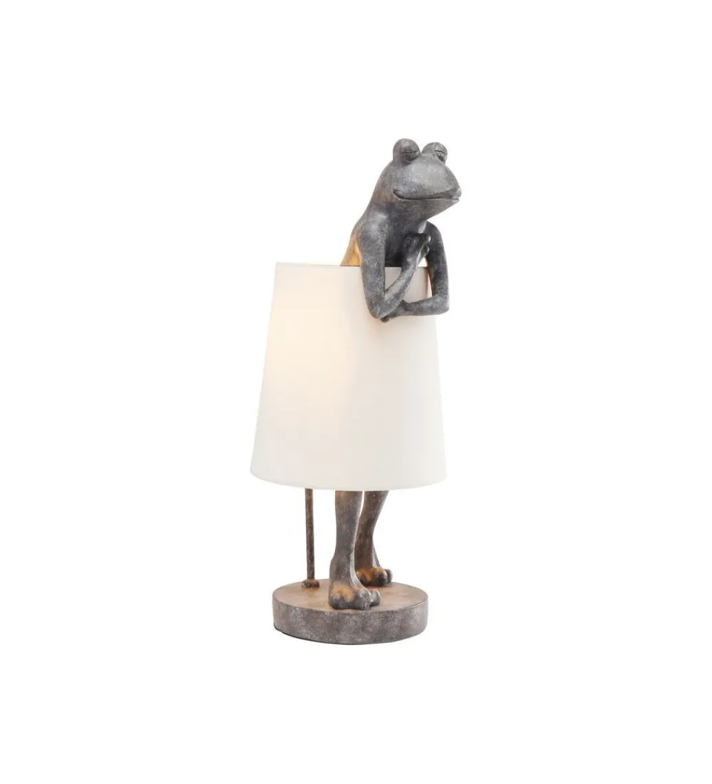 Lampa stołowa Animal Frog 58 cm szaro biała*KDesign Clearance