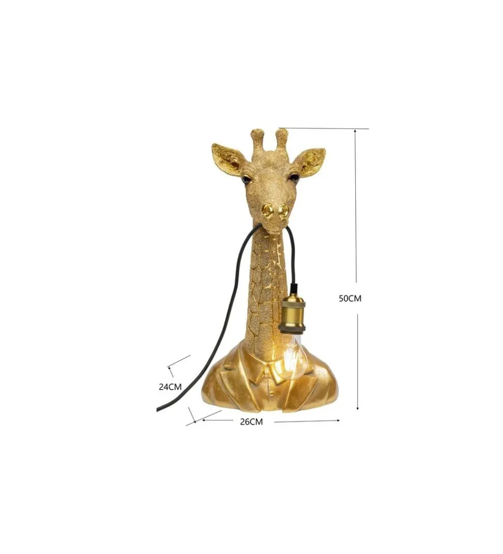 Lampa stołowa ANIMAL GIRAFFE 50 cm złota*KDesign Online