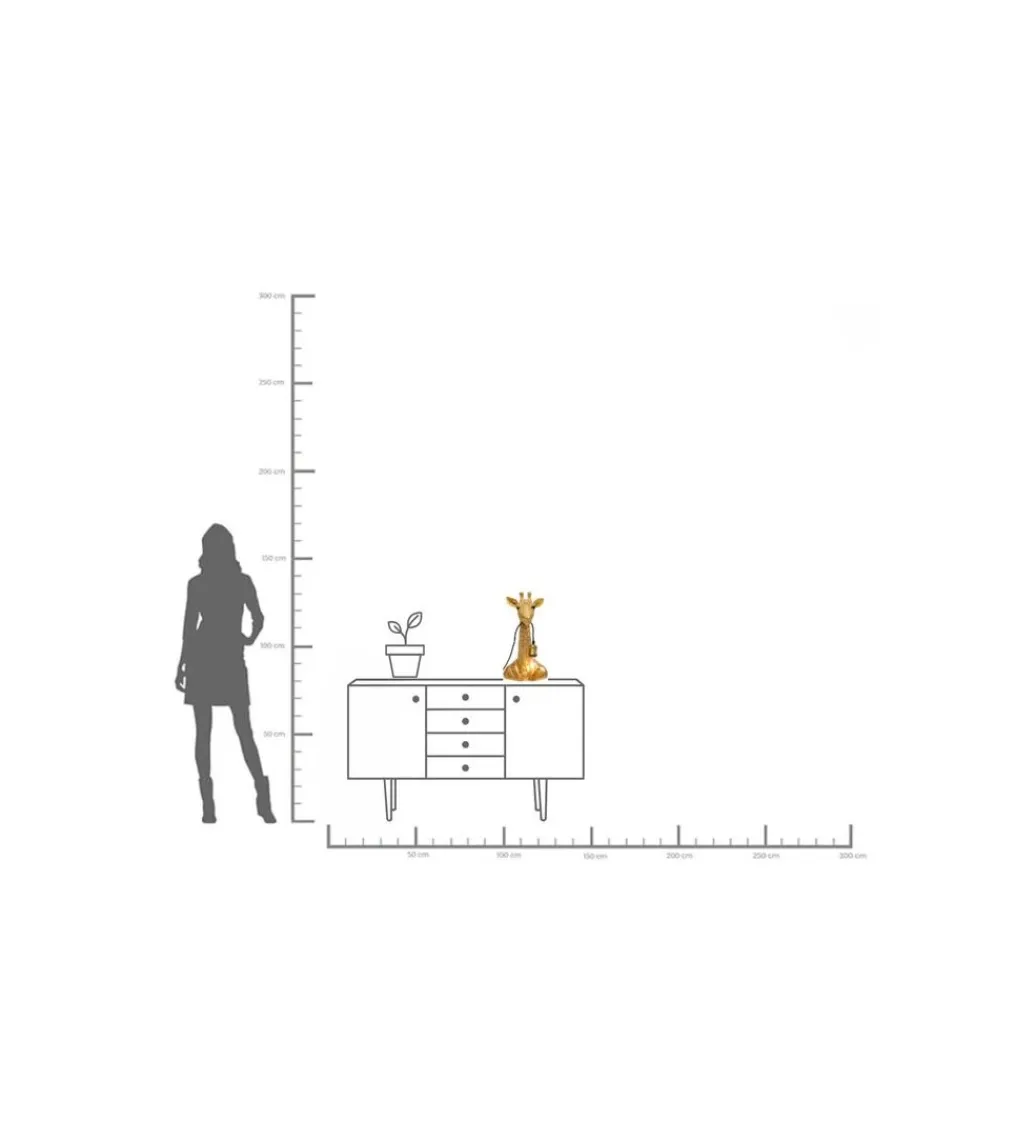 Lampa stołowa ANIMAL GIRAFFE 50 cm złota*KDesign Online