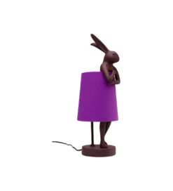 Lampa stołowa Animal Rabbit 50 cm czerwono fioletowa*KDesign Sale