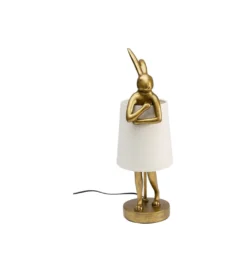 Lampa stołowa Animal Rabbit 50 cm złoto biała*KDesign Hot
