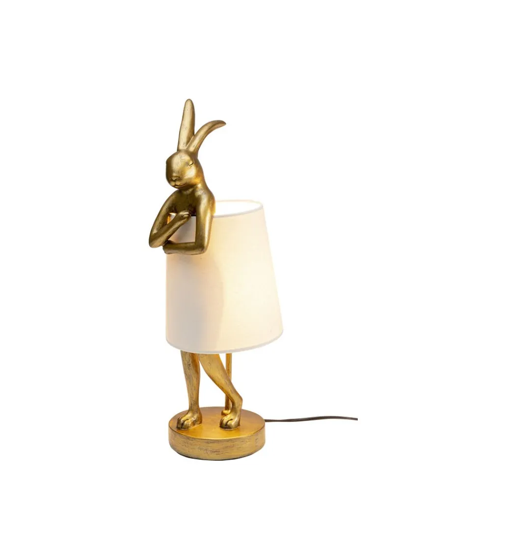 Lampa stołowa Animal Rabbit 50 cm złoto biała*KDesign Hot