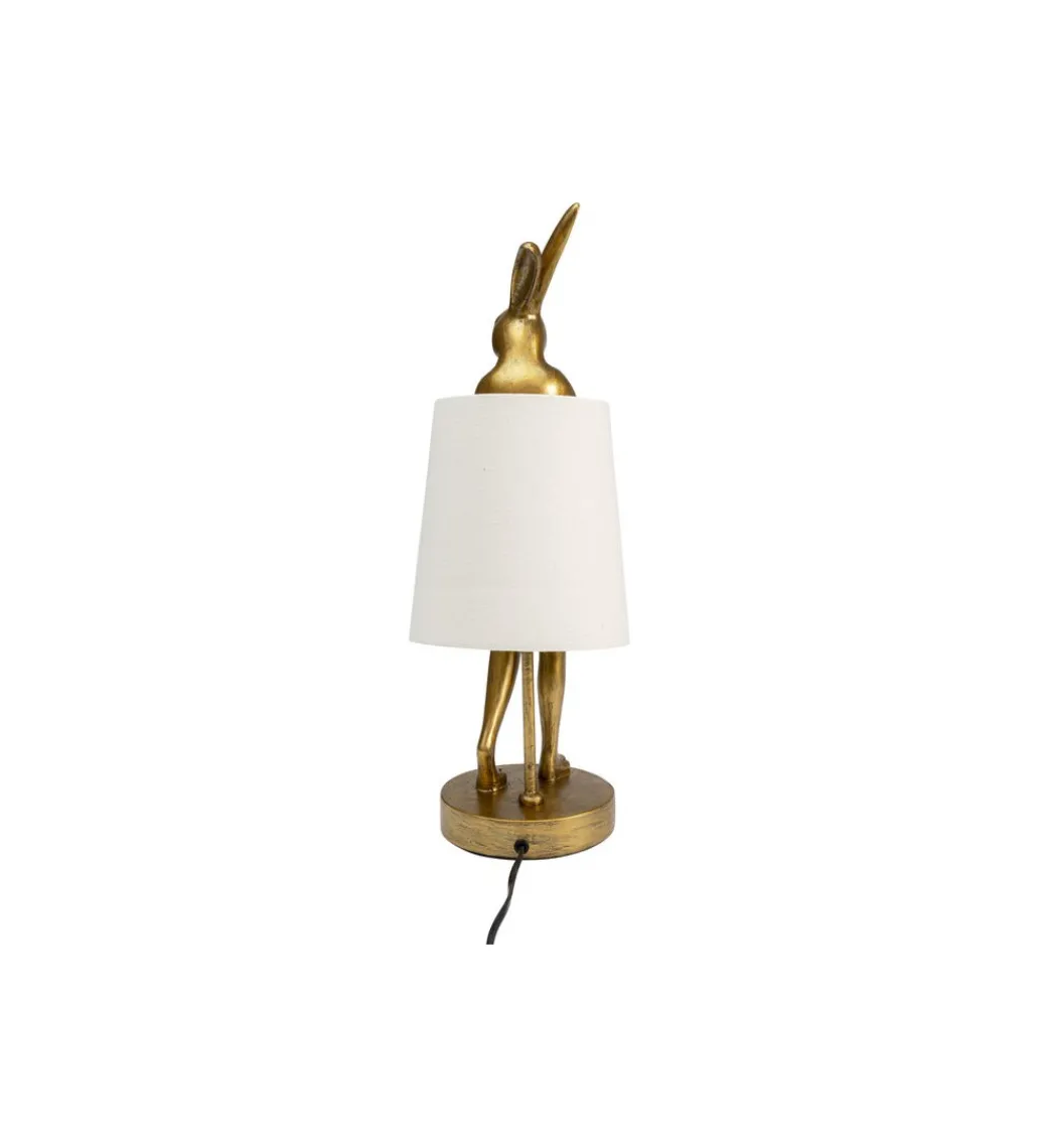 Lampa stołowa Animal Rabbit 50 cm złoto biała*KDesign Hot