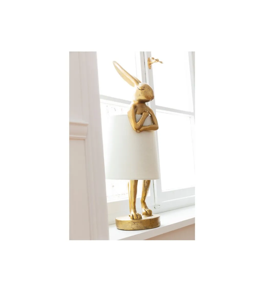 Lampa stołowa Animal Rabbit 50 cm złoto biała*KDesign Hot