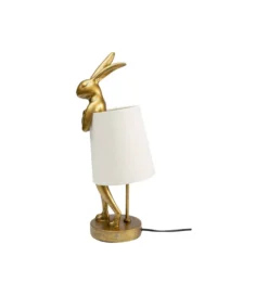 Lampa stołowa Animal Rabbit 50 cm złoto biała*KDesign Hot