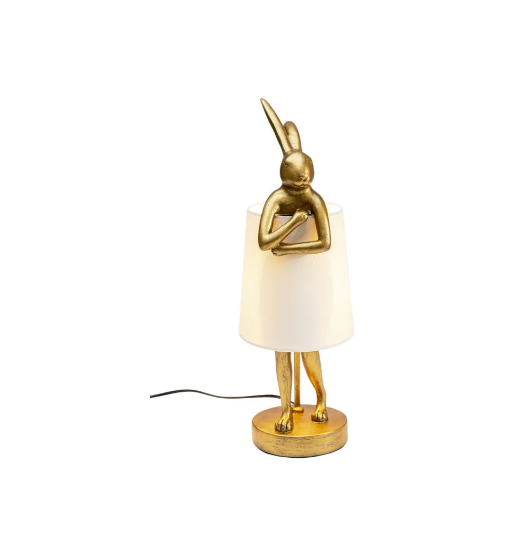 Lampa stołowa Animal Rabbit 50 cm złoto biała*KDesign Hot