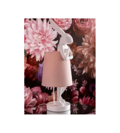 Lampa stołowa Animal Rabbit 68 cm biało różowa*KDesign Online