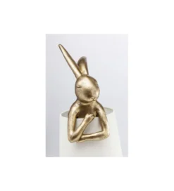 Lampa stołowa Animal Rabbit 68 cm złoto biała*KDesign New