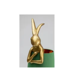 Lampa stołowa Animal Rabbit 68 cm złoto zielona*KDesign New