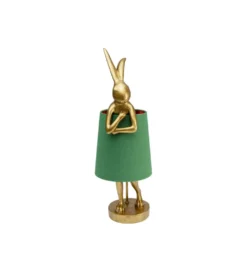 Lampa stołowa Animal Rabbit 68 cm złoto zielona*KDesign New