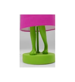 Lampa stołowa ANIMAL RABBIT 50 cm zielona różowa*KDesign New