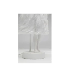 Lampa stołowa ANIMAL RABBIT 50 cm biało srebrna*KDesign Sale