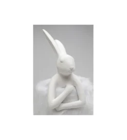 Lampa stołowa ANIMAL RABBIT 50 cm biało srebrna*KDesign Sale