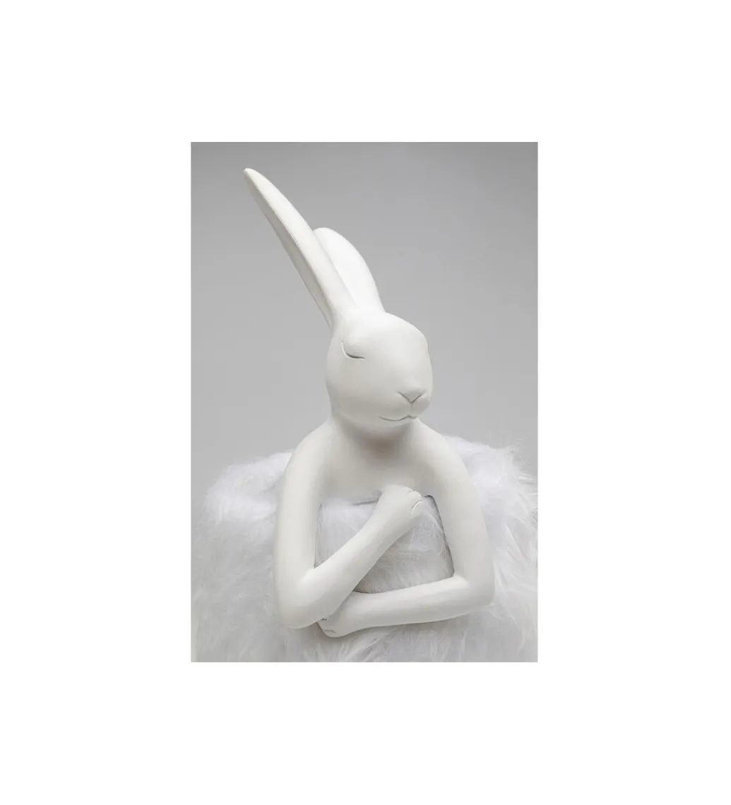 Lampa stołowa ANIMAL RABBIT 50 cm biało srebrna*KDesign Sale