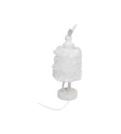 Lampa stołowa ANIMAL RABBIT 50 cm biało srebrna*KDesign Sale