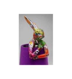Lampa stołowa ANIMAL RABBIT 50 cm fioletowa*KDesign
