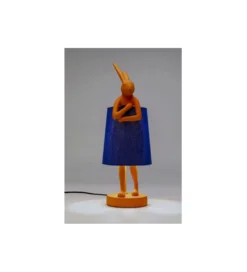 Lampa stołowa ANIMAL RABBIT 50 cm pomarańczowo niebieska*KDesign Sale