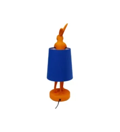 Lampa stołowa ANIMAL RABBIT 50 cm pomarańczowo niebieska*KDesign Sale