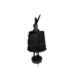 Lampa stołowa ANIMAL RABBIT FUR 68 cm czarna*KDesign Best