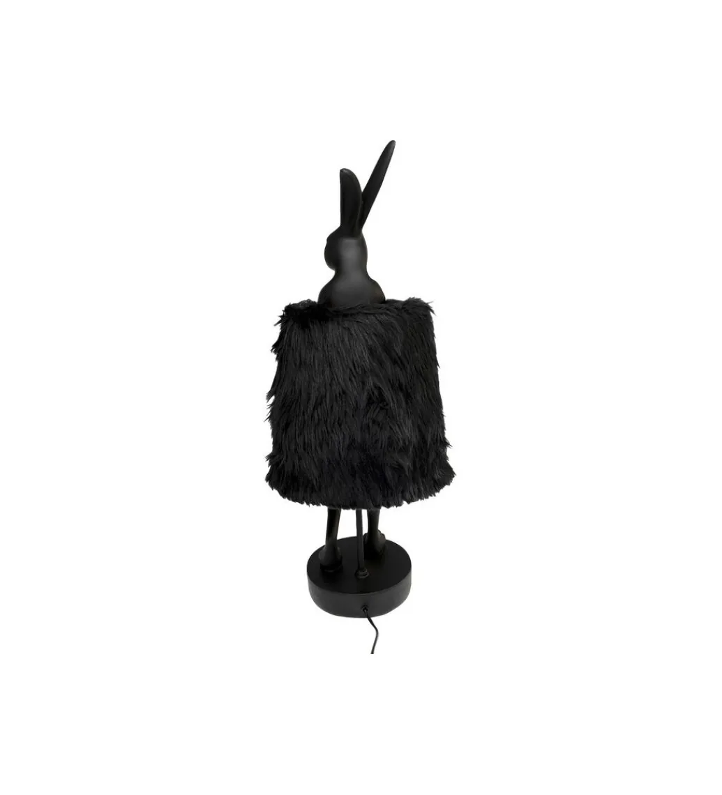 Lampa stołowa ANIMAL RABBIT FUR 68 cm czarna*KDesign Best