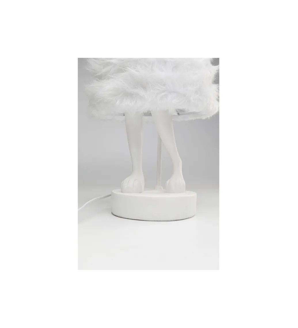 Lampa stołowa ANIMAL RABBIT FUR 68 cm srebrno biała*KDesign Hot