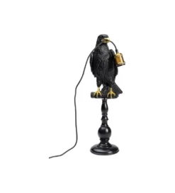 Lampa stołowa ANIMAL SITTING CROW 61 cm czarna*KDesign Hot