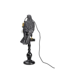 Lampa stołowa ANIMAL SITTING CROW 61 cm czarna*KDesign Hot