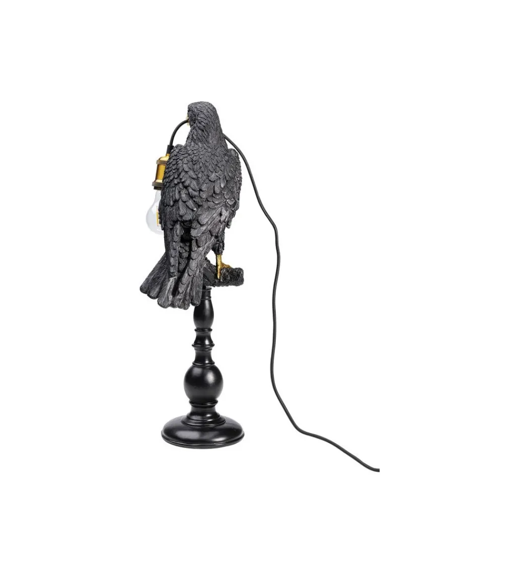 Lampa stołowa ANIMAL SITTING CROW 61 cm czarna*KDesign Hot