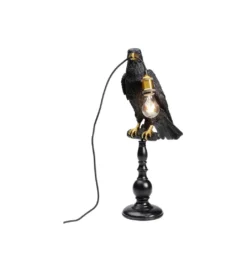 Lampa stołowa ANIMAL SITTING CROW 61 cm czarna*KDesign Hot