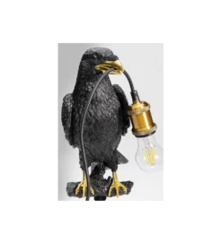 Lampa stołowa ANIMAL SITTING CROW 61 cm czarna*KDesign Hot