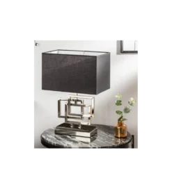 Lampa stołowa ARIZONA 56 cm srebrna*Invicta Interior New